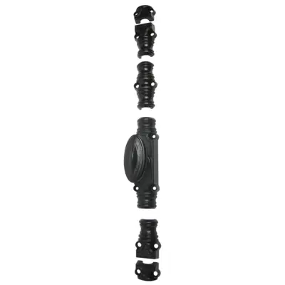 Crémone rustique renforcée RY59 à bouton Confort en fonte brute pour tringle demi-ronde 16 x 8 mm - TORBEL - J380005 - TORBEL INDUSTRIE