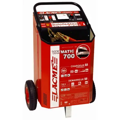 Chargeur Démarreur de Batterie LACME Vatmatic 700 12 V. Charge 30 A. demarre 700 A - 512400 - LACME SARL