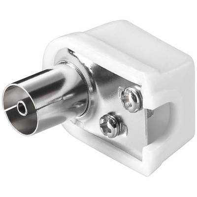 Adaptateur prise d'angle Coax (plastique) (slim) avec fixation à vis - GOOBAY