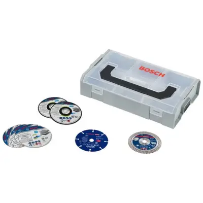 Jeu de 9 disques abrasifs pour meuleuse d'angle, dans une mini L-BOXX - BOSCH - 061599768P