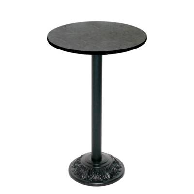 Mange-debout pied noir Ø60cm marquina - intérieur - RestooTab