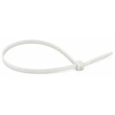 Collier lien Nylon 6.6 (Modèle : PLW1) - 2,5 x 100 mm - Blanc - Sachet de 100 - ACTON - PLW1 2.5X100