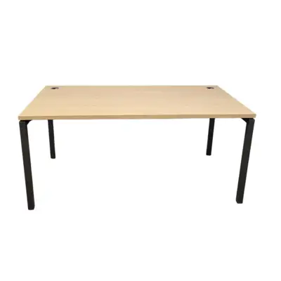 Bureau individuel 160x80 cm Chêne/Noir CAMARGUE - OCCASION - Adopte un Bureau