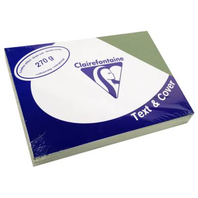 Paquet de 100 Couvertures reliure Text&Cover 270g A4 210x297 mm Vert empire - CLAIREFONTAINE