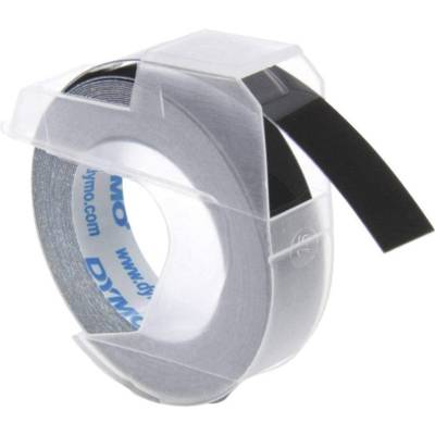 Ruban 3D d'estampage 9 mm de large 3 m noir brillant - DYMO