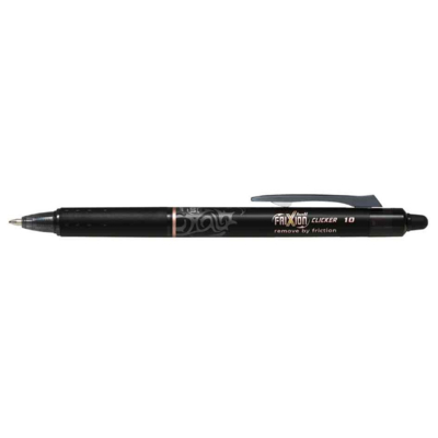 Stylo Roller Effaçable FRIXION BALL CLICKER 1.0 Pointe Large Noir - PILOT