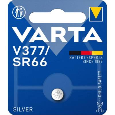 SR66 (V377) piles bouton oxyde de zinc argent, 1,55 V - VARTA