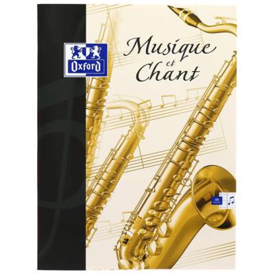 Cahier de musique 24 x 32 cm portée / séyès 48 p 90g - OXFORD