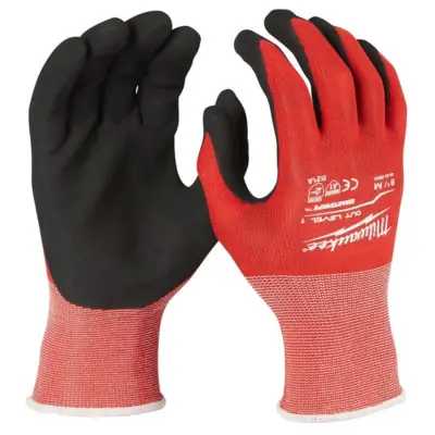 Gants anti-coupure enduction nitrile - Niveau 1/A - Taille 8/M - 144 paires - MILWAUKEE - 4932479714