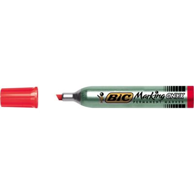 Marqueur Permanent MARKING ONYX 1591 MAXI Pte Biseau 2,7 à 6,2 mm Rouge - BIC