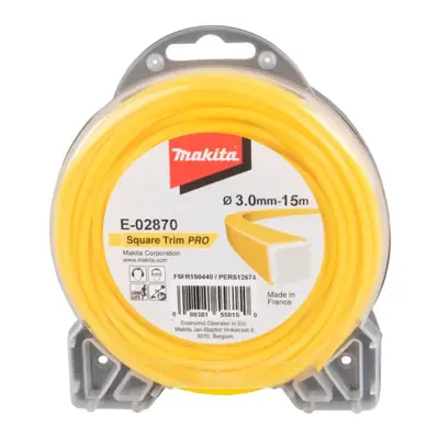 Fil carré Square Trim Pro MAKITA 3 mm x 15 m - E-02870
