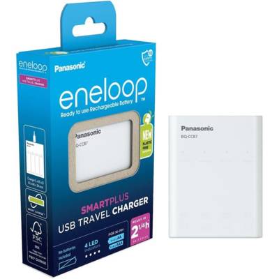 Eneloop Chargeur Smart Plus USB Travel Charger BQ-CC87 Sans Piles - PANASONIC