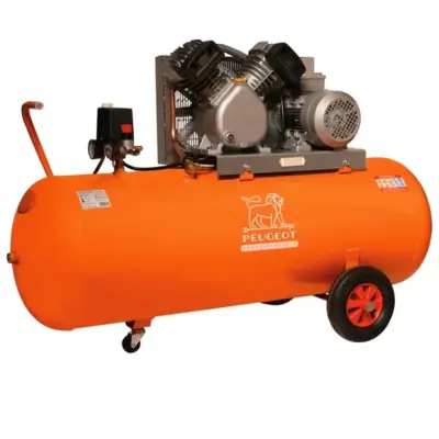Compresseur à piston 2,2 KW -150 Litres -25 m3/h - 400V triphasé - Bicylindre en V - PEUGEOT PROFESSIONNELS - PCAP150VT25