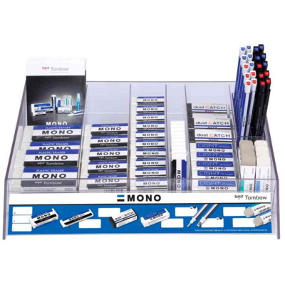 Présentoir de 98 gommes "MONO" assorties - TOMBOW