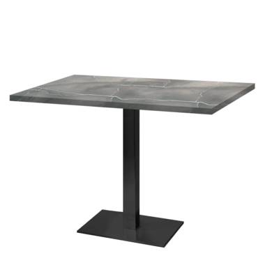 Table pied noir 120x70cm lune bleue - intérieur - RestooTab