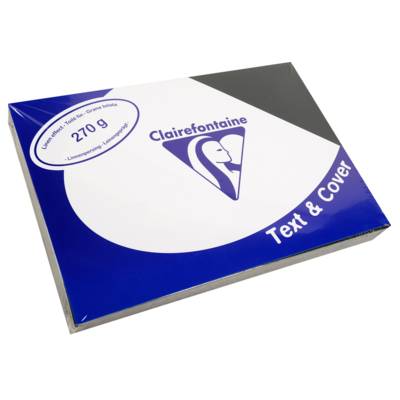 Paquet de 100 Couvertures reliure Text&Cover Toilé 270g A4 210x297 mm Noir - CLAIREFONTAINE