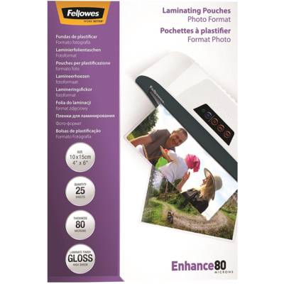 Pochette de plastification, 150 x 100 mm, 160 mic (2x80) paquet 25 - FELLOWES