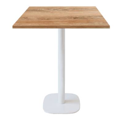 Mange-debout pied blanc 70x70cm chene slovene - intérieur - RestooTab