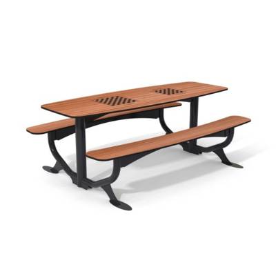 Solo + - Table de pique-nique échec HPL 6 places- Husson