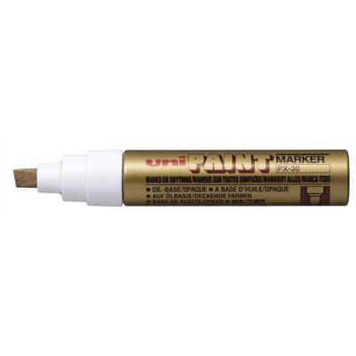Marqueur PAINT Marker PX30 Pointe biseautée large 4 - 8,5mm Or - UNI-BALL