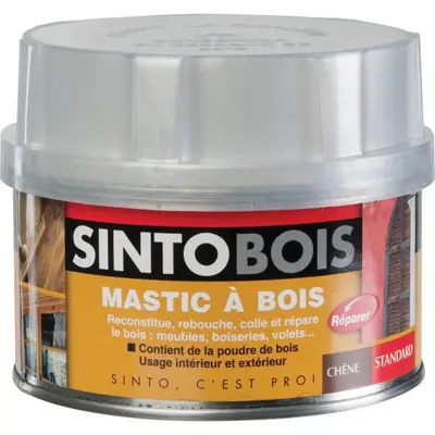 Mastic SINTOBOIS + Tube durcisseur SINTO - Chêne - Boite 1 L - 23702 - SINTO SA