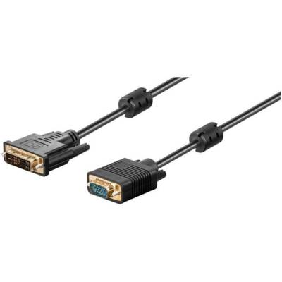 Câble FullHD DVI-A Mâle (12+5 pin) - VGA Mâle (15-pin) 10 m Noir - GOOBAY