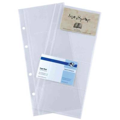 Paquet de 10 pochettes pour 8 cartes de visite 90x58 mm 1 rangée - SIGEL