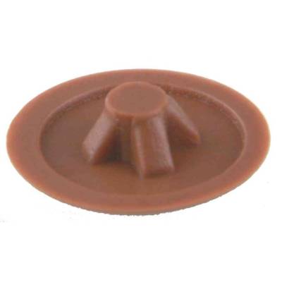 Lot de 20 Cache Vis PZ 3 Plastique 6 mm Marron - SUKI