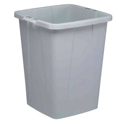 Poubelle DURABIN 90 Carrée sans couvercle L52xH61 cm 90 L Gris - DURABLE