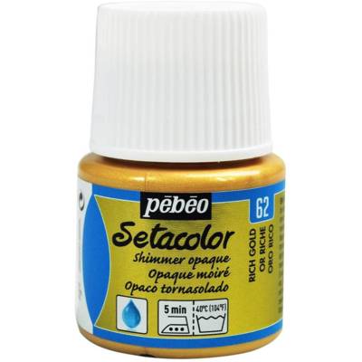 Flacon 45 ml Peinture SETACOLOR opaque pour textiles Or Riche Moiré - PÉBÉO