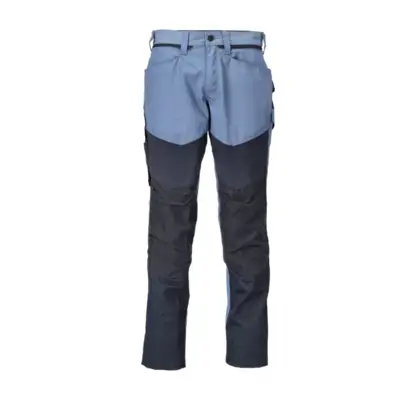 Pantalon de travail avec poches genouillères MASCOT Customized - 22479-230-41-82-Gris / Bleu