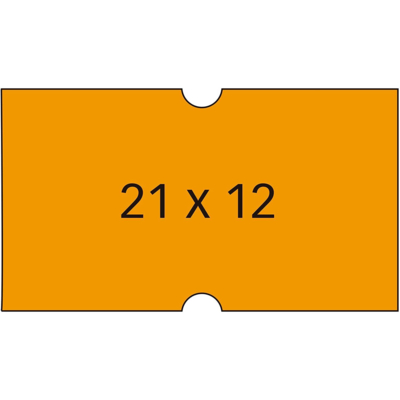 Lot de 6 rouleaux de 1000 étiquettes enlevables 21x12 orange fluo rectangulaires - Apli-Agipa
