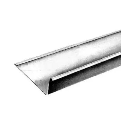 Gouttière nantaise avec pince zinc naturel - boudin de 14 - dev.33 - 80 x 205 mm - ép. 0.65 mm - 4m - 220021384 - VM BUILDING SOLUTIONS
