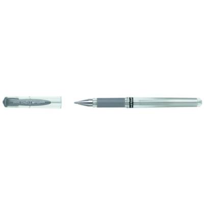 Roller encre gel Signo Broad UM153 grip pointe large 1mm argent - Uni-Ball