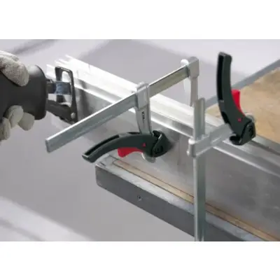 Presse légère à serrage rapide Kliklamp - BESSEY - serrage 200 mm - saillie 80 mm - Rail 20x5 mm - KLI20 - BESSEY-SER
