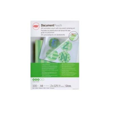 Lot de 100 pochettes de plastification A7 brillant 2x125 microns - GBC