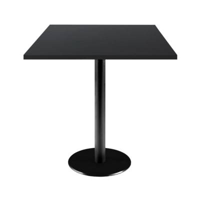 Table pied noir 70x70cm noir - intérieur - RestooTab