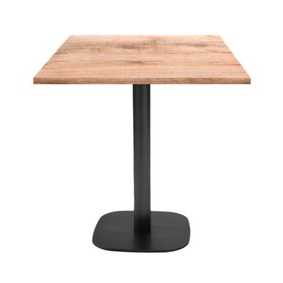 Table pied noir 70x70cm tanin naturel - intérieur - RestooTab