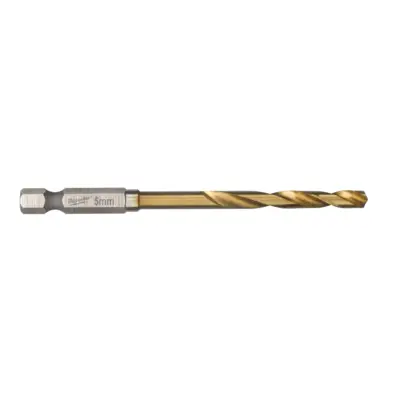 Foret métaux Shockwave HSS-G TiN Red Hex - Ø 5 x 80 mm - 10 pièces - MILWAUKEE - 4932478180