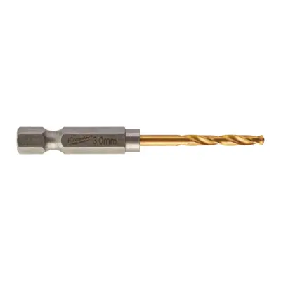 Foret métaux Shockwave HSS-G TiN Red Hex - Ø 3 x 65 mm - 10 pièces - MILWAUKEE - 4932478176