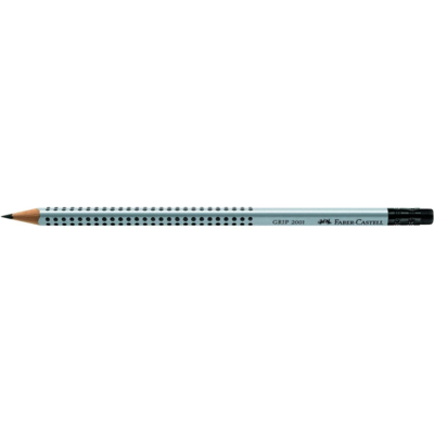 Crayon papier "GRIP 2001" avec gomme dureté: B - Faber-Castell