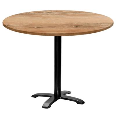 Table pied noir Ø110cm chene slovene - intérieur - RestooTab