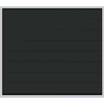 Porte de garage sectionnelle EUROPRO EVOLUTION en acier rainures M Woodgrain gris - Gedimat - TUBAUTO