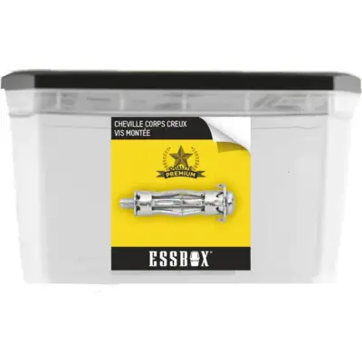 Cheville ESSBOX SCELL-IT corps creux - Spyder plus - Ø6 mm x 34 mm - Boite de 100 - EX-91108106034