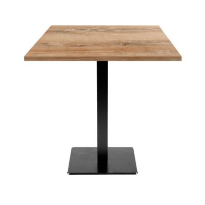 Table pied noir 70x70cm chene slovene - intérieur - RestooTab