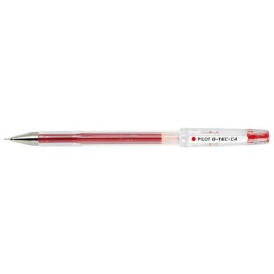 Stylo Roller Encre gel G-TEC-C4 Pointe Ultra Fine 0,4 Tracé 0,2mm Rouge - Pilot