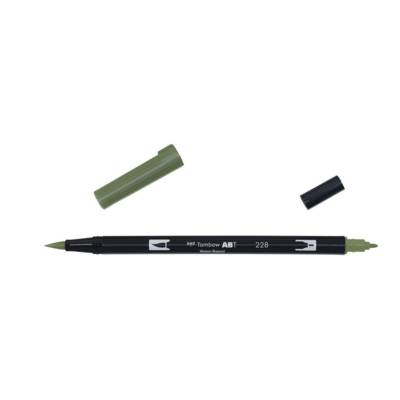 Feutre Dessin Double Pointe ABT Dual Brush Pen 228 vert gris - TOMBOW