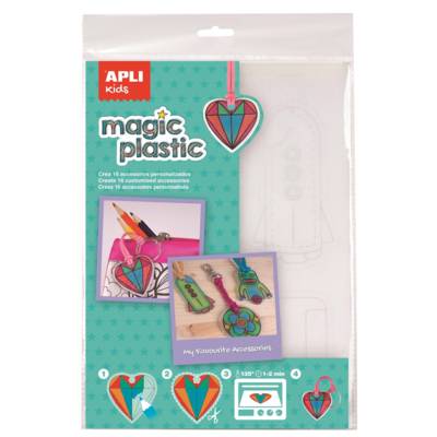 Pochette de 4 feuilles de plastique magique transparent - APLI