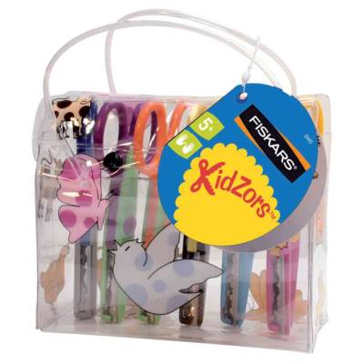 Set de 6 ciseaux cranteurs Kidzors Oiseau, Poulet, Cochon, Abeille, Papillon, Vache - FISKARS