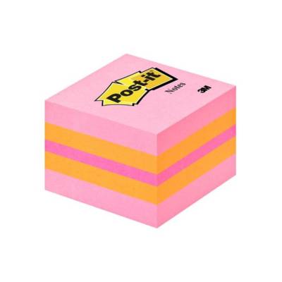 Mini bloc cube PLAISIR Classique 5,1 x 5,1 cm 400 feuilles - Post-it